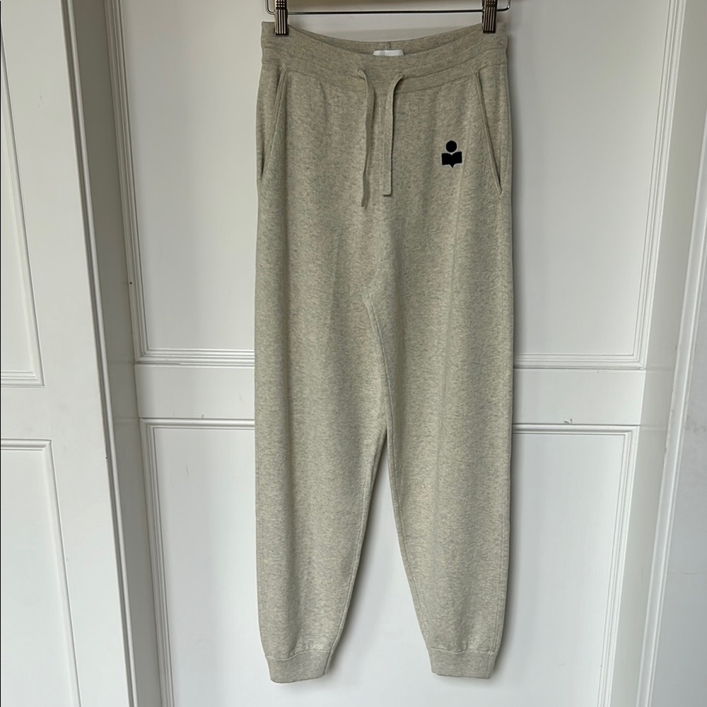Isabel Marant ÉTOILE Kira Joggers Track Pants Light Grey Color Size 34 NWT